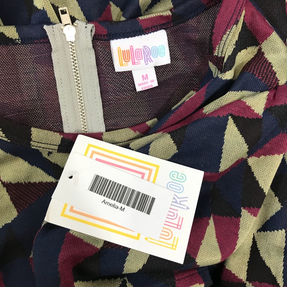 LuLaRoe Amelia Geometric Print Dress - Picture 8 of 8